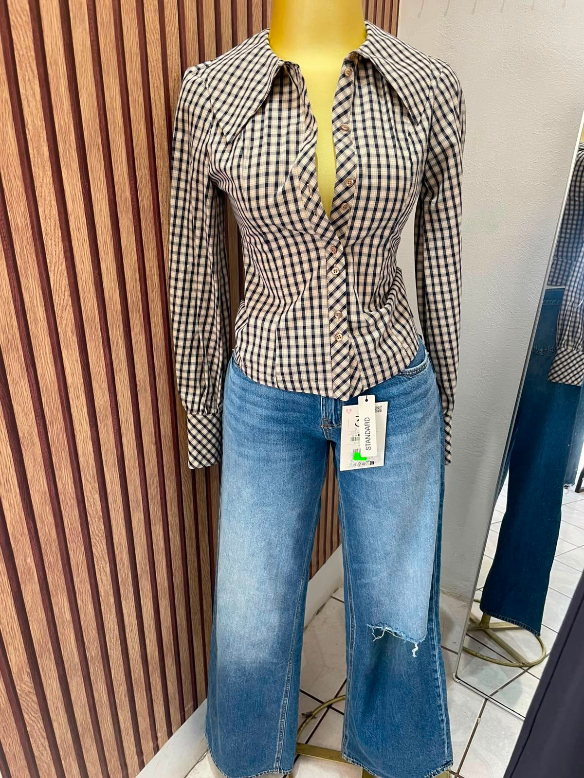 Camisa de cuadros Zara