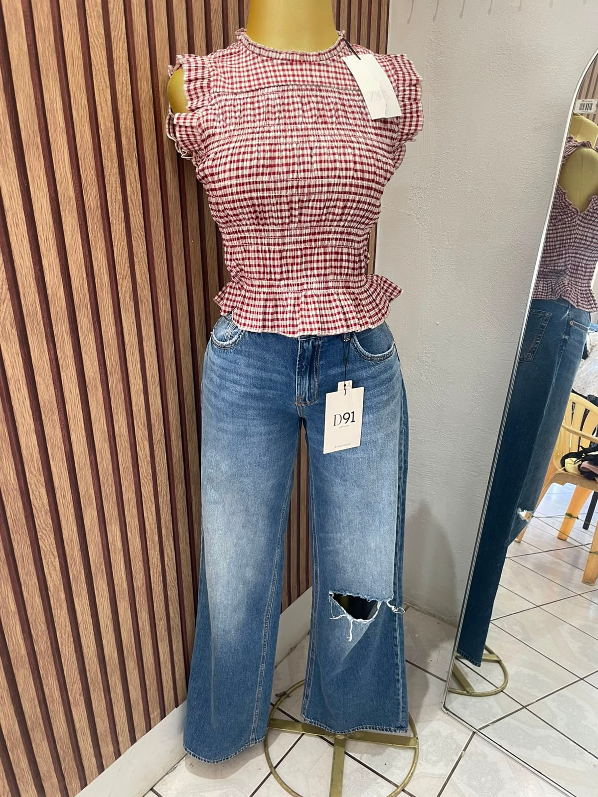 Blusa cuadrada Zara