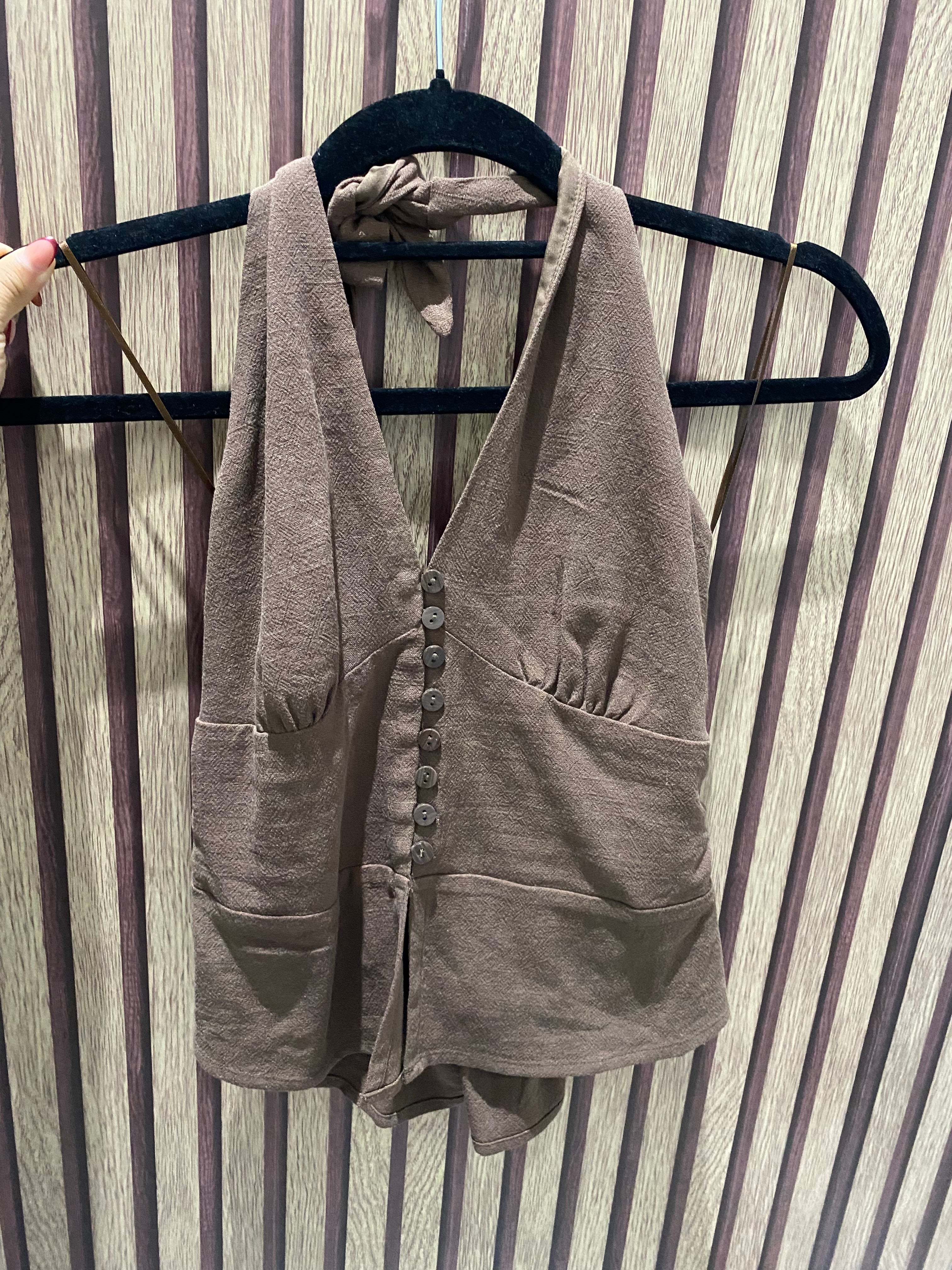 Blusa halter (STRADIVARIUS)