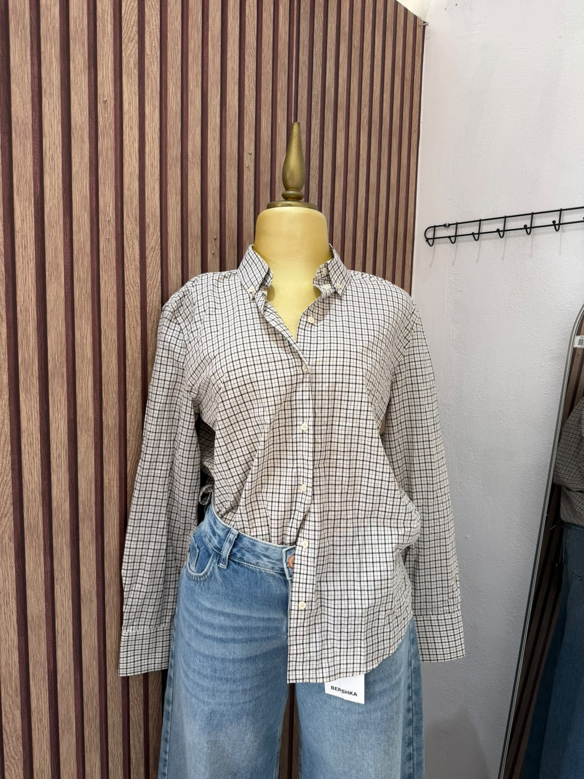 Camisa Zara de cuadros de manga larga