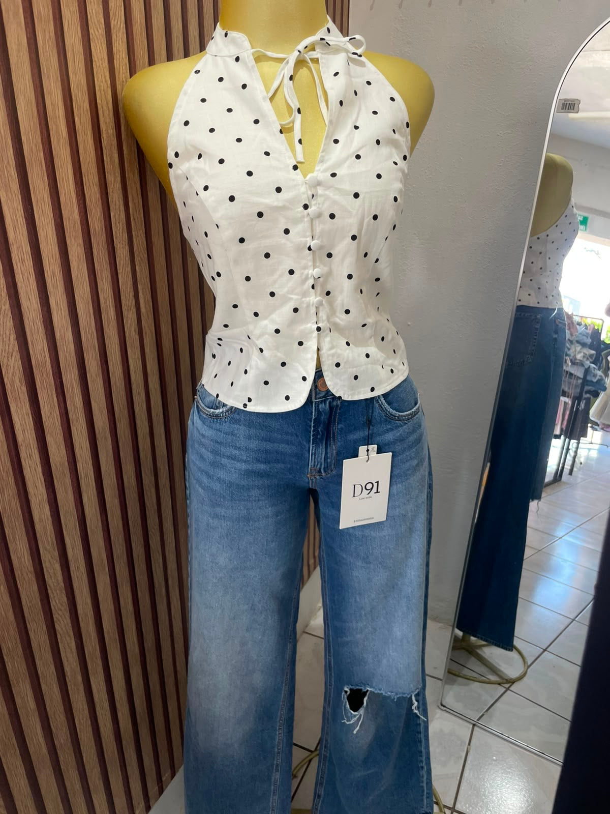 Blusa puntos Stradivarius