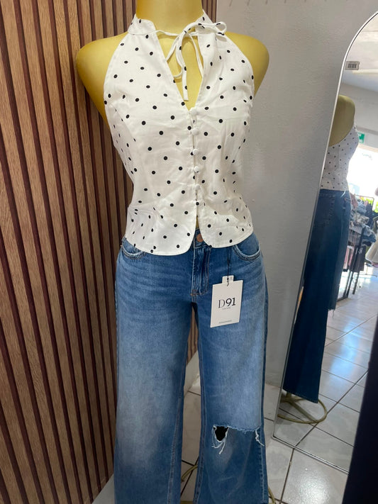 Blusa puntos Stradivarius