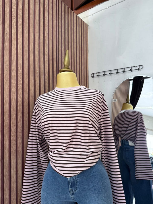 BLUSA MANGA LARGA RAYADA