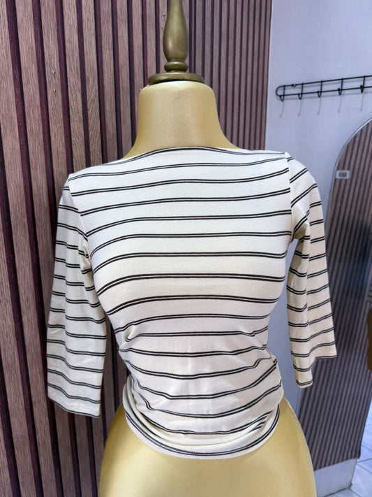 BLUSA BASIC RAYADA MANGA LARGA