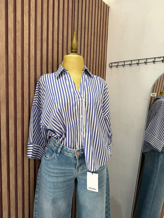 Camisa rayada dama Zara