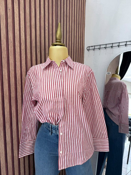 BLUSA DE CUELLO RAYADA