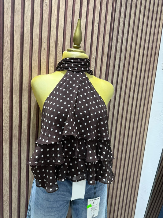Blusa halter puntos Zara