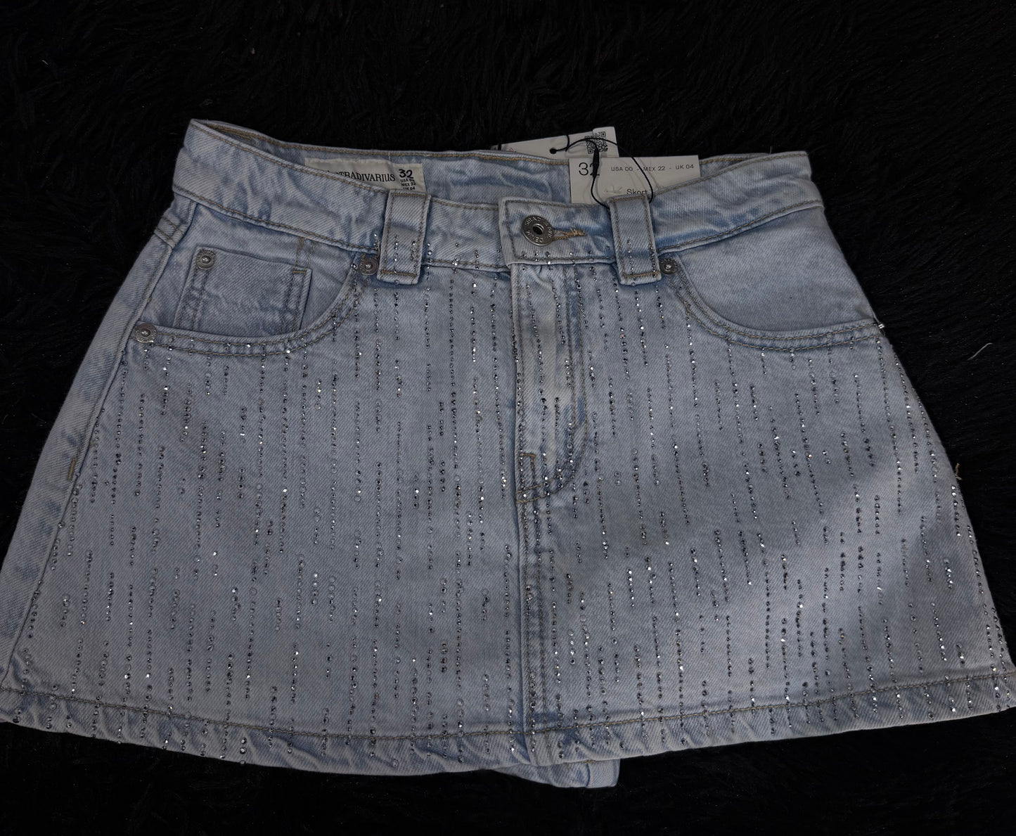 Falda short brillo