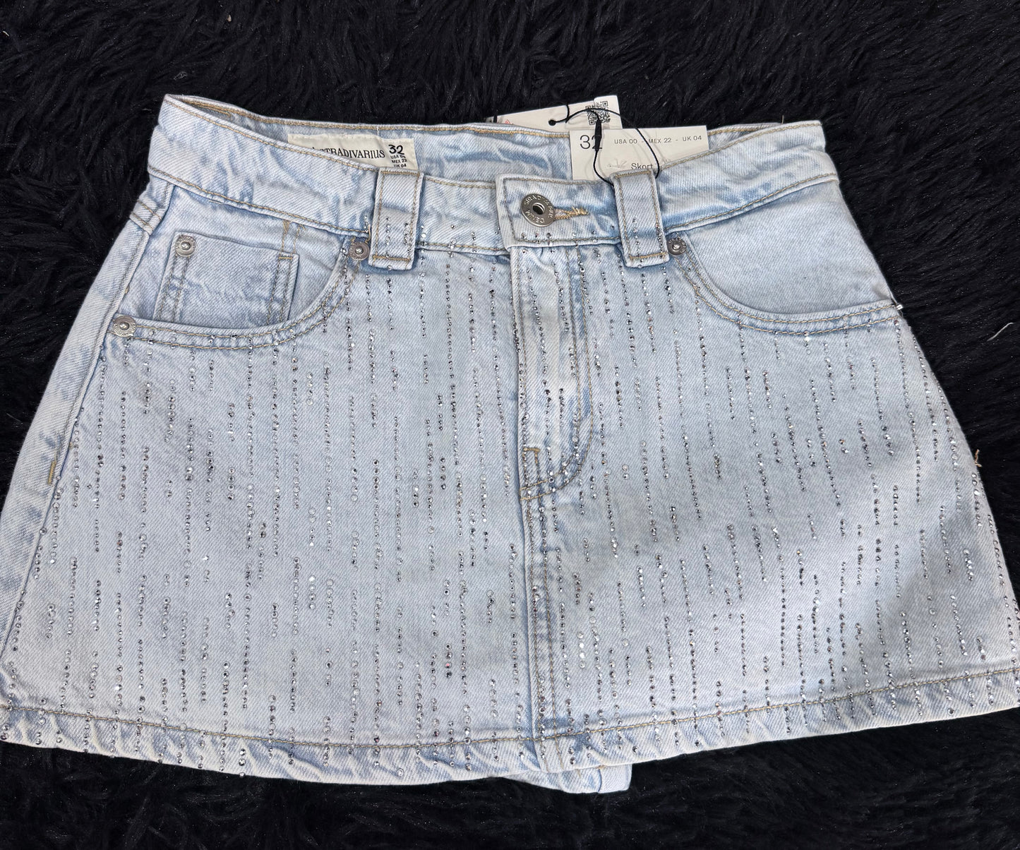 Falda short brillo