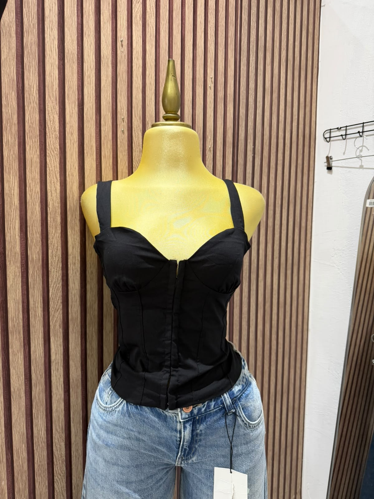 Top corset negro Pull&Bear