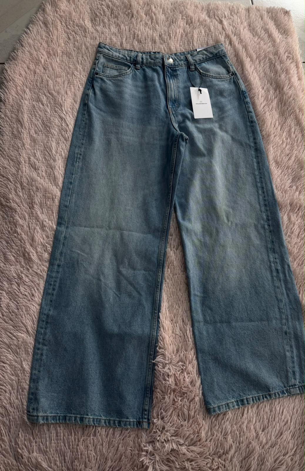 Jeans azules de pierna ancha Pull&Bear