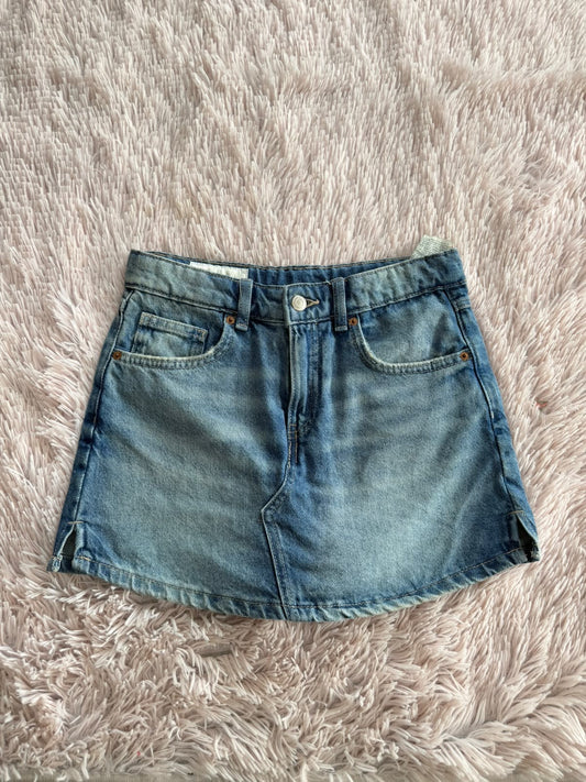 Short de mezclilla azul Zara de tiro alto